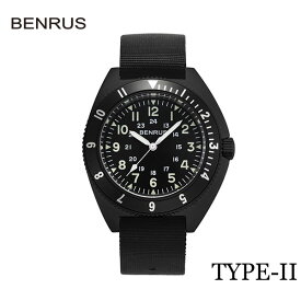 【BENRUS（ベンラス）】ベンラス TYPE-II ブラック（TYPE-2 BLACK）ミリタリーウォッチ