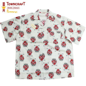 �yTOWNCRAFT�i�^�E���N���t�g �j�EPENNY'S�i�؃j�[�Y�j�z KURT COBAIN PAJAMA SHIRTS �p�W���}�V���c KING OF HERART CROWN HEART�@�n�[�g�� �J�[�g�R�o�[���@NIRVANA �j���o�[�i