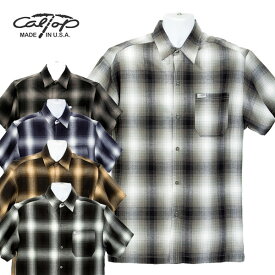 ビッグシルエット【CalTop(キャルトップ・カルトップ】 OMBRE CHECK S/S SHIRTS オンブレチェック 半袖シャツ オープンカラーシャツ 開襟シャツ USA #2000SS ネルシャツ　CAL TOP CALTOP