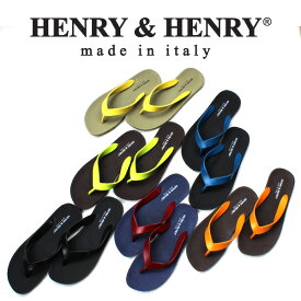 【HENRY & HENRY（ヘンリーアンドヘンリー）】FLIPPER（フリッパー）トングサンダル ラバーサンダル ビーチサンダル ビーサン 39,40,41,42,43,44 メンズ レディース MENS LADYS made in italy イタリア製 NERO BLUE MARRON BERDE BLACK ブラック　ヘンリーヘンリー
