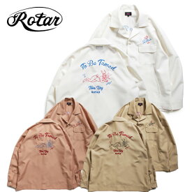 【ROTAR（ローター）】Tom Boy Open Coller Blouson オープンカラーシャツ 長袖 ボーリングシャツ シャツ ジャケット ブルゾン