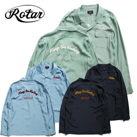 【ROTAR（ローター）】Keep On Feeling Open Coller Shirt オープンカラーシャツ 長袖 ボーリングシャツ レーヨン