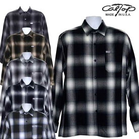 ビッグシルエット【CalTop(キャルトップ・カルトップ】 OMBRE CHECK L/S SHIRTS オンブレチェック 長袖シャツ オープンカラーシャツ 開襟シャツ #2000LS ネルシャツ CAL TOP CALTOP