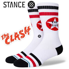 ※追跡可ゆうパケット配送※【STANCE（スタンス）】●THE CLASH(ザ・クラッシュ)コラボモデル サークル・スター&バンドロゴ A556D21CLA#WHT