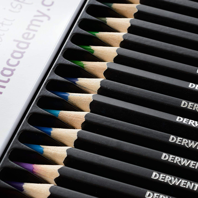 超特価 ダーウェント アカデミー水彩色鉛筆24色 プラス 水筆３本セット 筆記具