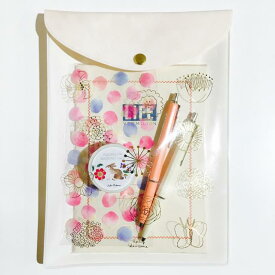 ★30%OFF★ 限定PVCフラットケース A5 Flower Ivory