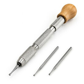 【 選べるカップサイズ 】 ワイヤーラウンダー ( 1.2mm / 1.5mm / 1.8mm or 3サイズセット ) ハンドメイド 工具 アクセサリー 作り 道具 セット 丸線 金線 アーティスティックワイヤー 断面 バリ取り 面取り 手芸 クラフト Habo ( ハボ )
