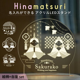 ひな祭り 名入れ 飾り 木製 ライト スタンド LED 光る 命名書 インテリア 置物 ひなまつり お雛様 名前 刻印 札 旗 アクリル スタンド 小物 グッズ 玄関 リビング シンプル モダン コンパクト ナチュラル 日本製 タペストリー 立札 雛人形 プレゼント 初節句