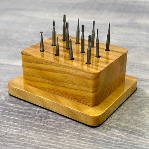 【 木材 / プラスチック / ワックス 向け 】 ロータリーバー セット 12本組 木製 バーホルダー 付き  回転式研削器具 バーセット ハードワックス ロストワックス 彫金 木工 メタルクラフト