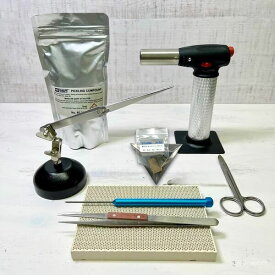 【 ロウ付け はじめてセット 】 バルカンオリジナル　　　シルバー 銀 ろう付け 真鍮 クラフト はじめて 初心者 キット スターター ソルダリング ジュエリー 彫金 メタルクラフト 金属 溶接 接着