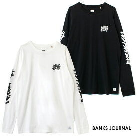 BANKS JOURNAL バンクス ジャーナル DUNKWELL LABEL BANKS JS L/S TEE WLTS0055 メンズ Tシャツ カットソー レディース 長袖 クルーネック 丸首 丸襟ユニセックス