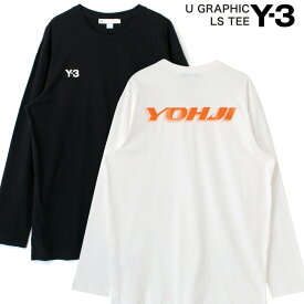 Y-3 U GRAPHIC LS TEE HT4733 HT4734 ロゴ ロングスリーブ ティー ワイスリー ヨウジヤマモト メンズ Tシャツ レディース カットソー ロンT ユニセックス 長袖 クルーネック 丸首 バックプリント スポーツ