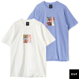 HUF FOIL FLOWER BOX LOGO S/S TEE TS01425 ロゴ メンズ Tシャツ レディース カットソー 半袖 ユニセックス 男女兼用 オシャレ 大人 かっこいい カッコイイ