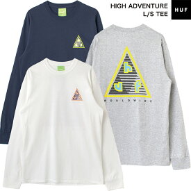 HUF ハフ HIGH ADVENTURE L/S TEE TS01808 ハフ 長袖 カットソー Tシャツ ロンT バックプリント メンズ レディース ユニセックス 男女兼用 スケボー スケートボード