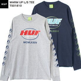 HUF ハフ WARM UP L/S TEE 長袖 TS01810 ハフ 長袖 カットソー Tシャツ ロンT 袖デザイン メンズ レディース ユニセックス 男女兼用 スケボー スケートボード