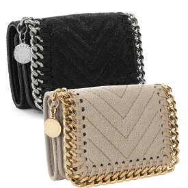 Stella McCartney TRIFOLD WALLET ECO SHAGGY DEER CHEVR 521371W8859 521371W70006 ステラマッカートニー FALABELLA ファラベラ 3つ折り財布