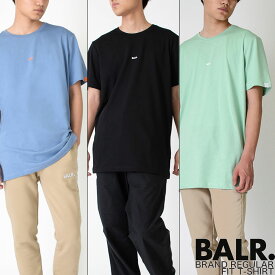 BALR. ボーラー BRAND REGULAR FIT T-SHIRT B1112.1226 メンズ レディース ユニセックス ジェンダーレス 無地 Tシャツ 小さめ ロゴ 半袖 スタンダート フィット レギュラー 普通 サイズ [ss] [m] [tee]