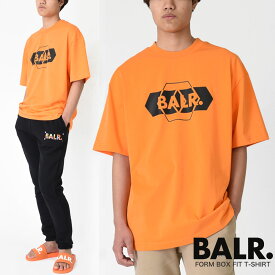 【2024年 春夏新作】BALR. ボーラー FORM BOX FIT T-SHIRT B1112.1246 メンズ レディース ユニセックス ジェンダーレス Tシャツ ロゴ 半袖 ゆったり オレンジ