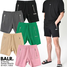 BALR. ボーラー Q-Series Sweat Shorts B1431.1003 ロゴ ショート ハーフ パンツ ボトムス メンズ レディース ユニセックス グレー ブラック ピンク ベージュ グリーン
