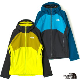 THE NORTH FACE メンズ レディース ハーフドームロゴ プルオーバー ブルゾン ウォータープルーフ 撥水加工 ブルー イエロー STRATOS JACKET NF00CMH9