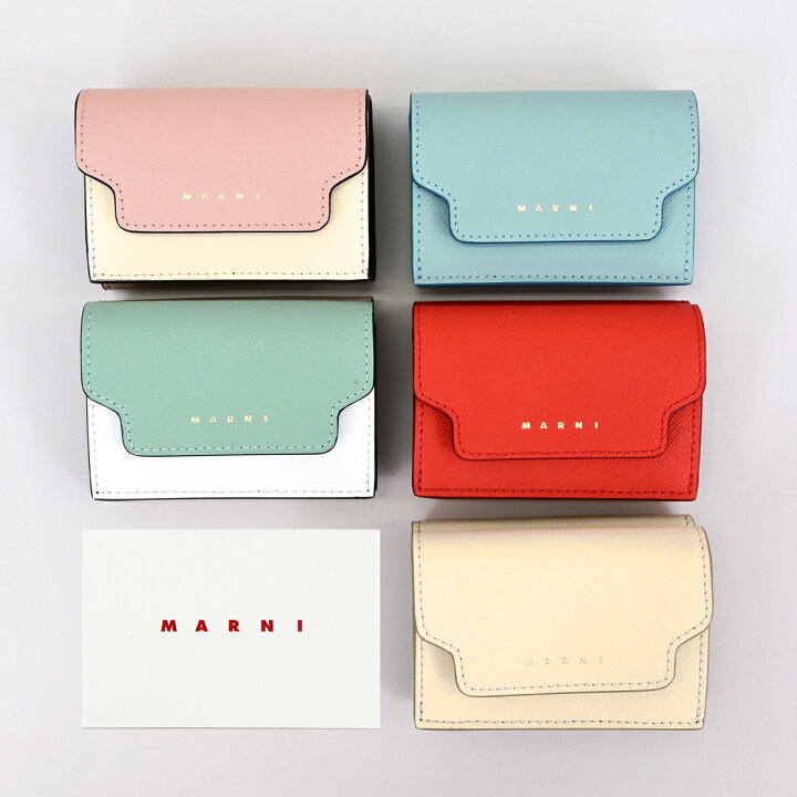 楽天市場】MARNI マルニ PFMOW02U07 PFMOW02U23 三つ折り ミニ財布  