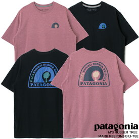 patagonia M'S RUBBER TREE MARK RESPONSIBILI-TEE 37544 パタゴニア 半袖 ロゴ レディース メンズ ユニセックス ピンク ブラック