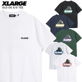 XLARGE OLD OG S/S TEE 半袖 Tシャツ カットソー 101231011012 ロゴ メンズ レディース カットソー ホワイト グレー グリーン ネイビー ブラック