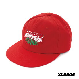 XLARGE SOUND LOGO 6PANEL CAP 帽子 メンズ レディース ベースボールキャップ レッド 101212051004