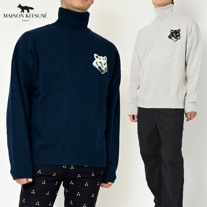 楽天市場】MAISON KITSUNE キツネ ロゴ ニット セーター LM00820KT1063 