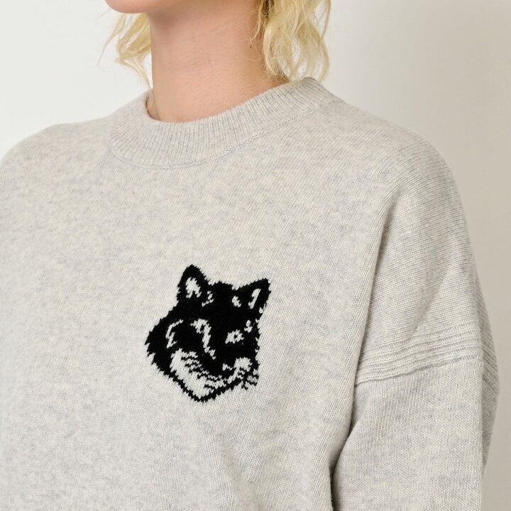 楽天市場】MAISON KITSUNE ニット セーター ビックロゴ LW00815KT1063 
