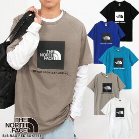 THE NORTH FACE メンズ レディース Tシャツ 半袖 カットソー クルーネック ハーフドームロゴ グレー 青 ブルー 水色 白 ホワイト 黒 ブラック SS RAG RED BOX NF0A3BQO