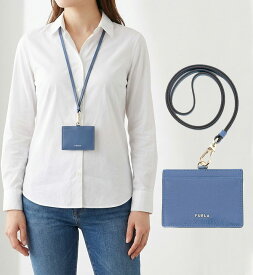 【新品・訳あり】FURLA フルラ LINDA カードケース パスケース PDA0UNT レディース ブルー 通勤 通学 社員証入れにも [ss] [w]