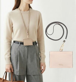 【新品・訳あり】FURLA フルラ LINDA バッジホルダー カードケース パスケース PDA0UNT レディース ベージュ 通勤 通学 社員証入れにも [ss] [w]
