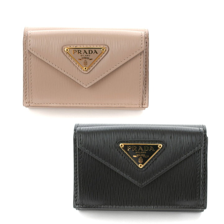 楽天市場】【新品】 PRADA プラダ 正規品 三角ロゴ 三つ折り 財布 ミニ  