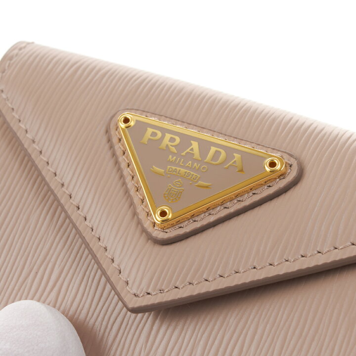 楽天市場】PRADA プラダ 正規品 三角ロゴ 三つ折り 財布 ミニ財布 