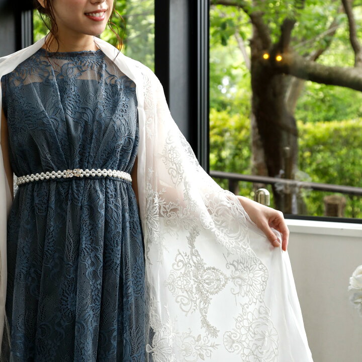 楽天市場 ドリードール 大人気 ショール ボレロ 結婚式 羽織物 パーティー 同窓会 パーティードレス 成人式 羽織 ストール Dorrydoll 謝恩会 レース 袖付き ジャケット ベージュ 黒 グレー ドレス 体型カバー 二次会 フォーマル 大判ストール Top Notes トップ