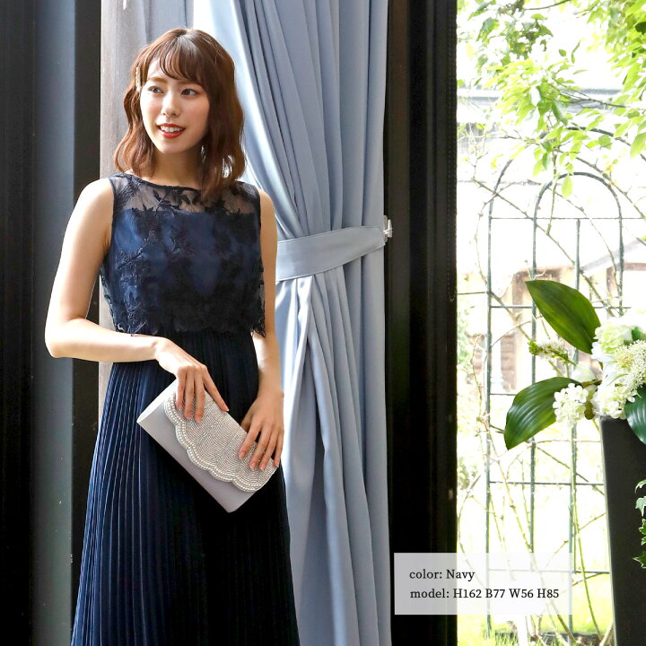 楽天市場 ドリードール Dorrydoll パーティードレス ロング 結婚式 お呼ばれ 成人式 謝恩会 同窓会 2次会 二次会 1 5次会 披露宴 ロング丈 ワンピース お呼ばれドレス フォーマル 代 30代 ドレス レース プリーツ ウエストゴム 全6色 シフォン Top Notes トップ