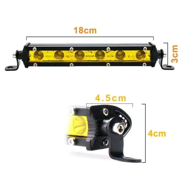 楽天市場】【安心の保証付き】 18W CREE イエロー LED ワークライト 