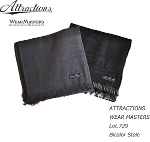ATTRACTIONS �A�g���N�V�����Y WEARMASTERS�E�G�A�}�X�^�[�YLot.729 Bicolor Stole�@�J���[�`�F���W�\�@�o�C�J���[�X�g�[��