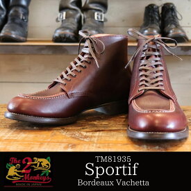 The 2 Monkeys 2モンキーズ TM81935 Sportif Bordeaux Vachetta 2023年春 シーズン限定 シーズナルレザー スポルティフ ヴァケッタレザー ワインレッド レザー ボルドー グッドイヤーウェルト製法 JELADO ジェラード レッドウィングジャパン