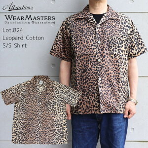 WEARMASTERS by Attractions �E�G�A�}�X�^�[�Y �o�C �A�g���N�V�����Y Lot.824 Leopard Cotton S/S Shirt ���I�p�[�h�R�b�g���V���c �~�b�h�Z���`�����[�� �A�j�}���e�L�X�^�C�� �R�b�g��S/S�V���c �I�[�v���J