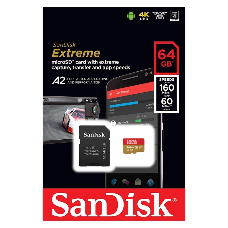 海外パッケージ品 サンディスク SanDisk お気にいる 64GB microSDXC 当店在庫してます メモリーカード Extreme UHS-I アンドロイド スマートフォン GoPro ゴープロ などに SDSQXA2-064G-GN6MA Android