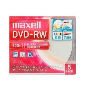 maxell }NZ DVD-RW JԂ^p 1`2{L^Ή CNWFbgv^[Ή P[Xt 120 DW120WPA.5S 5