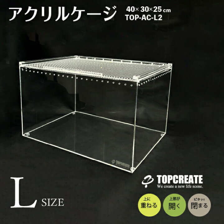 楽天市場】爬虫類ケージ アクリルケージ(レプタイル用ボックス) L 