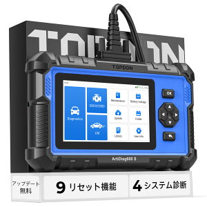 TOPDON ArtiDiag600S OBD2 ff@ 9ꃊZbg@\ GW ABS SRS gX~bV4VXeffAICZbg BMSZbg ABS SAS EPBZbg DPF TPMS Xbg CWFN^[R[fB