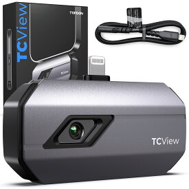 TOPDON 赤外線カメラ サーモグラフィー iPhone/iPad用(Lighting端子) TC002 (iSO対応) スマホ サーマルカメラ スーパーIR 512x384高解像度 録画機能 熱画像キャプチャー頻度 25Hz 日本語対応 専用アプリ ポーチ付き（新しいアプリ名称：TopInfrared)