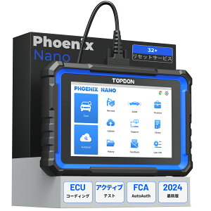 TOPDON OBD2ff@ Phoenix NanoAECUR[fBOc[AFCA AutoAuthACAN FD/DoIPvgRΉA32ȏ̓ꃊZbg@\AtVXeffA2NԂ̖Abvf[g