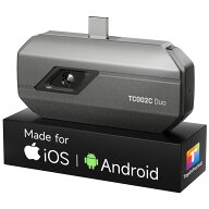 TOPDON TC002C Duo サーモグラフィーカメラ、iOS/Android対応、512*384 TISR解像度、ビデオ録画対応、25H…