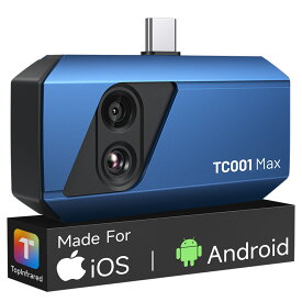 TOPDON TC001 Max デュアルレンズサーマルカメラ、USB-C対応iPhone、iPad、Androidデバイスに対応、512 *384 超高解像度、256 x 192 IR解像度サーモグラフィーカメラ