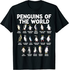 ペンギンズ?オブ?ザ?ワールド カワイイタイプ 海の動物 Tシャツかわいいペンギンスクワッド 動物の世界 面白い鳥 Tシャツ